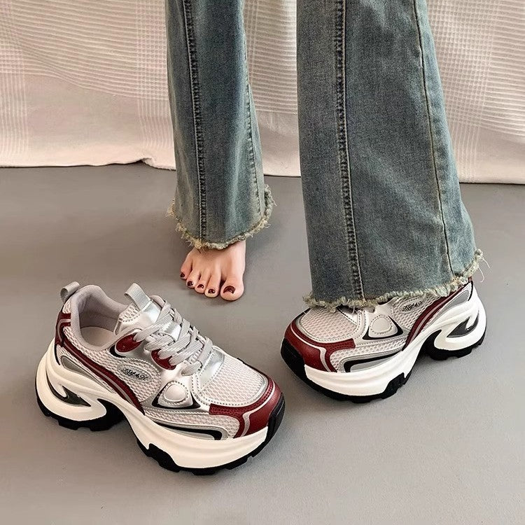 Damen High-Performance Sneakers mit dicker Sohle und reflektierenden Details Drune