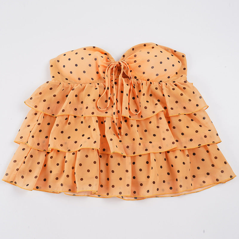 Damen Bandeau-Oberteil mit voluminösem Rüschenschnitt Drune
