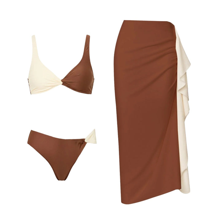 Damen Bikiniset mit elegantem Wickelrock Drune