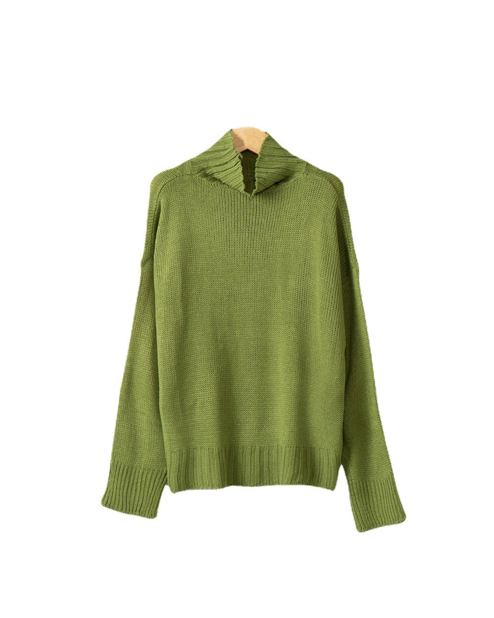 Damen hochgeschlossener Strickpullover mit strukturiertem Design Drune