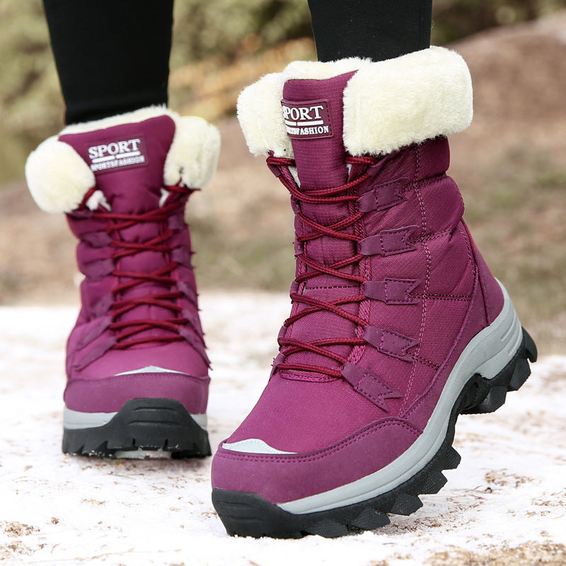 Damen Isolierte Winterstiefel mit rutschfester Sohlenkonstruktion und kuscheligem Innenfutter Drune