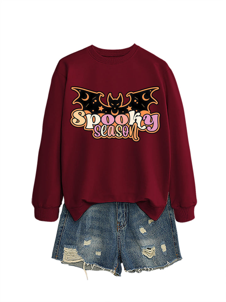 Damen Sweatshirt mit kreativem Halloween-Motiv Drune