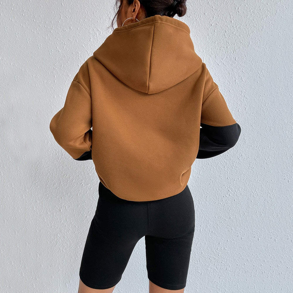 Damen oversized Kapuzenpullover mit Farbblock-Design Drune