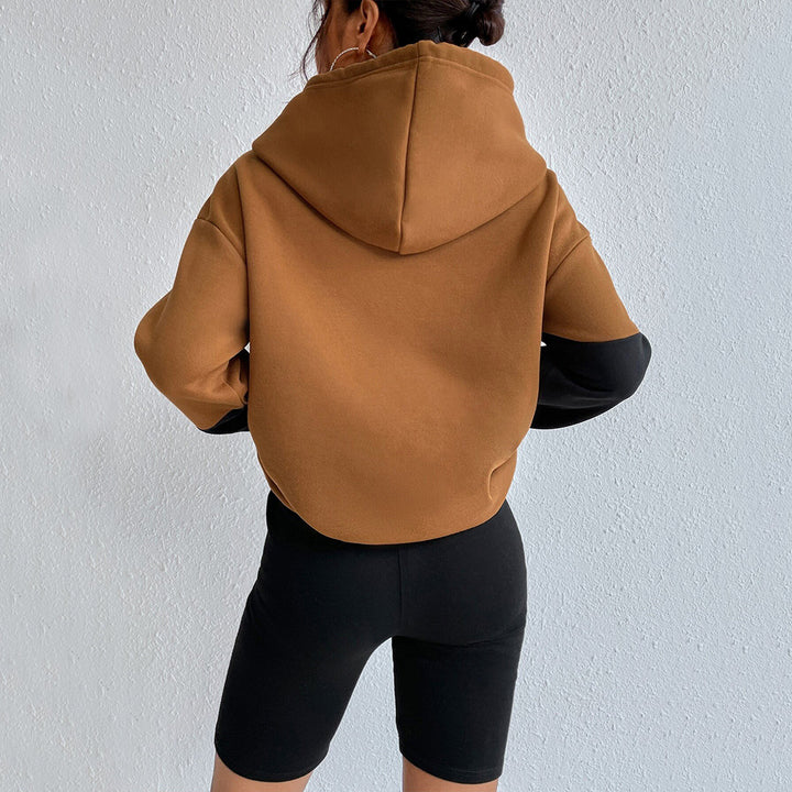 Damen oversized Kapuzenpullover mit Farbblock-Design Drune