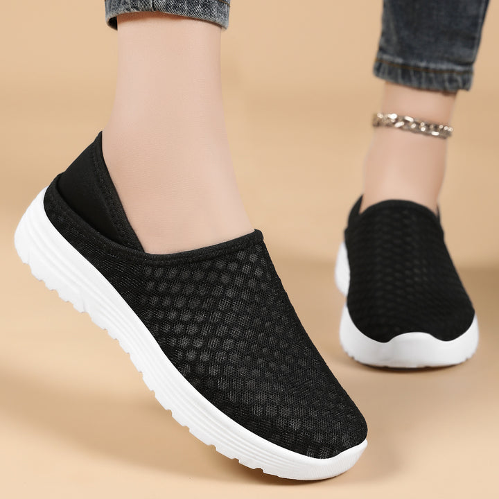 Damen nan atmungsaktive Mesh-Slip-On Clog-Sneaker mit Memory-Fußbett und dämpfender EVA-Sohle Drune
