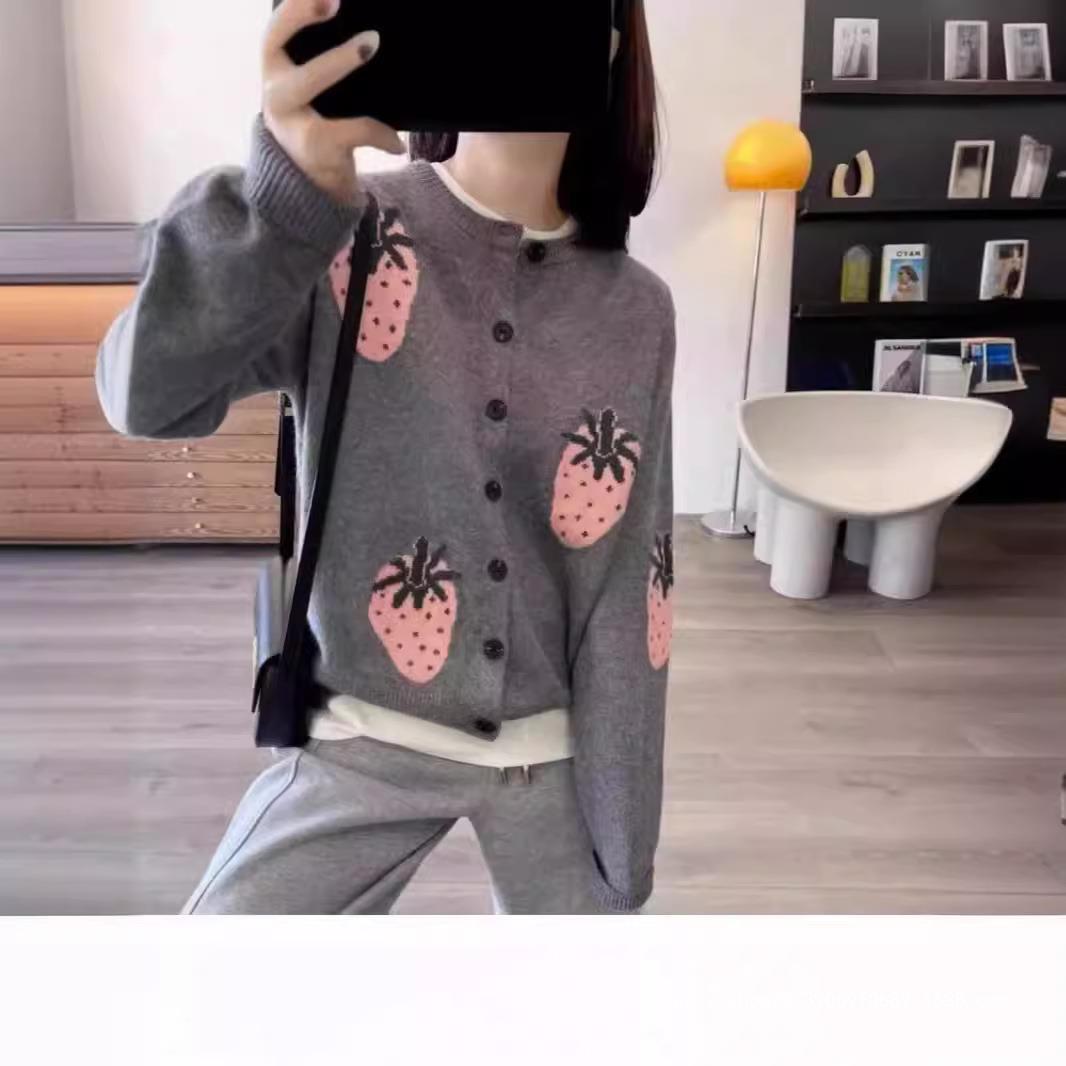 Damen Verspielt gemusterter Cardigan mit Knopfdetail Drune