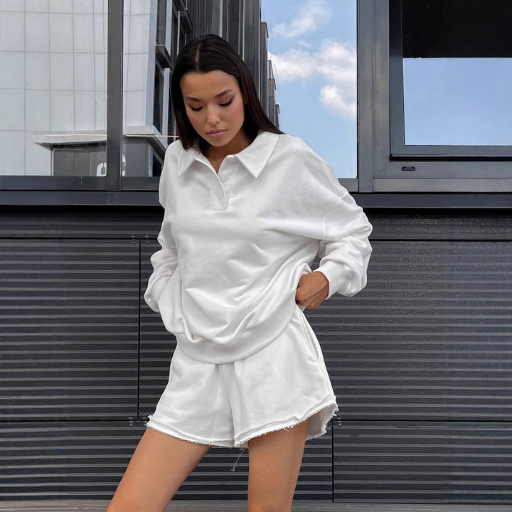 Damen Freizeit-Set mit lässigem Polokragen von Drune