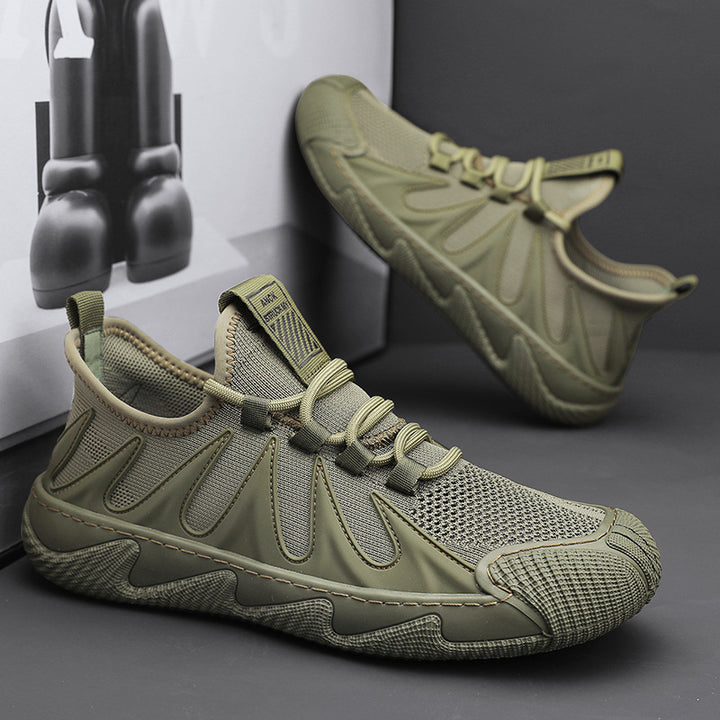 Herren atmungsaktive Strick‑Sneaker mit verstärkter Zehenkappe, gepolstertem Komfortfußbett und griffiger Gummilaufsohle Drune