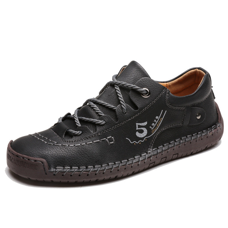 Damen bequeme Freizeitschuhe aus hochwertigem Leder mit rutschfester Sohle Drune