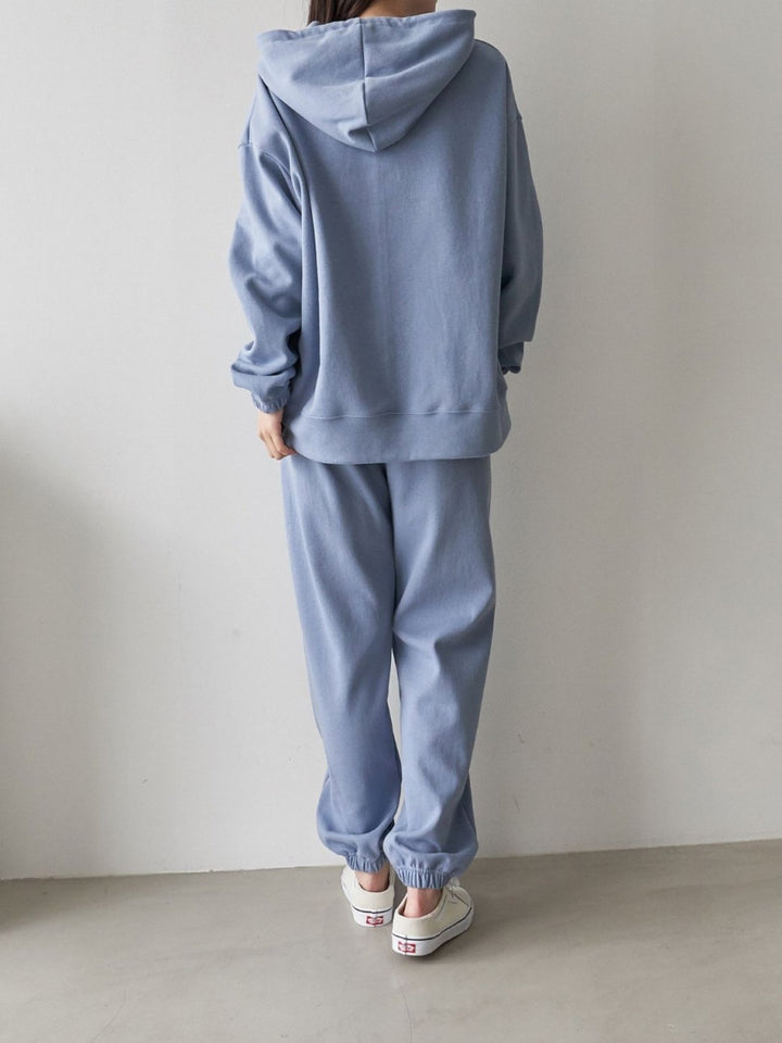 Damen lässiges Hoodie- und Jogginghose-Set aus weichem Baumwollmaterial Drune