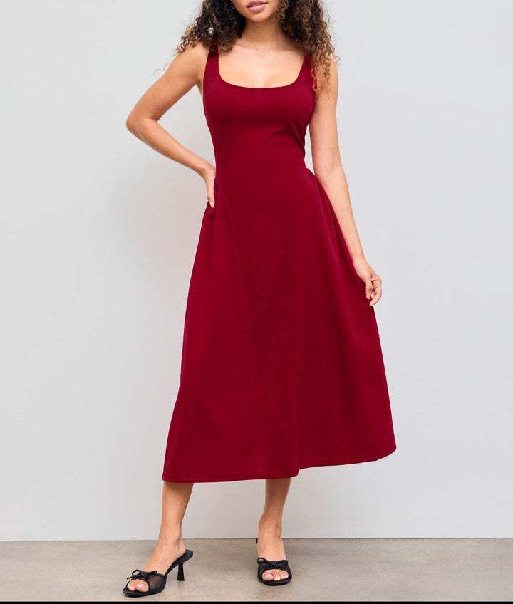 Damen Maxikleid mit schulterfreiem Design und figurfreundlichem Schnitt Drune