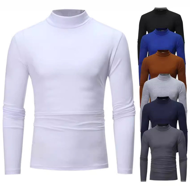 Herren elegantes Rollkragen-T-Shirt aus weichem Jersey Drune
