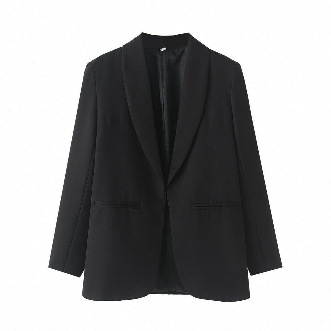 Damen Eleganter Blazer mit sanften Schultern und luxuriösem Innenfutter Drune