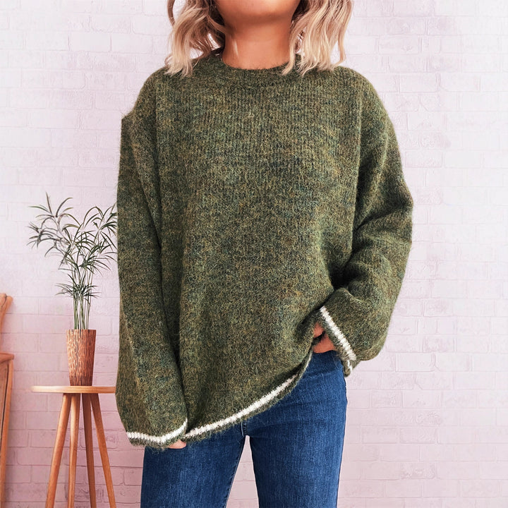 Damen Gemütlicher Strickpullover mit weichem Material und lässigem Schnitt Drune