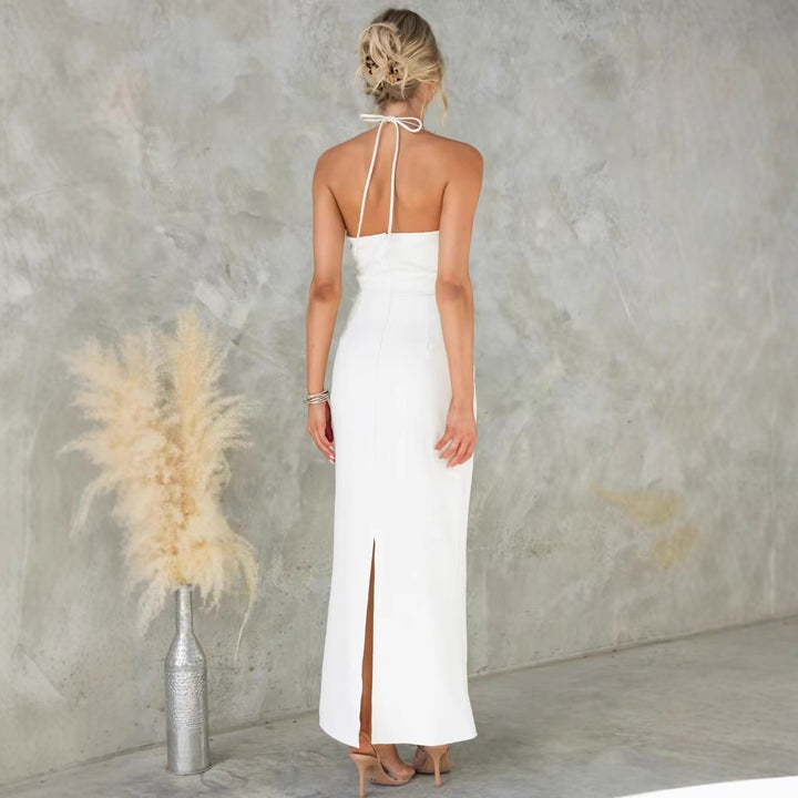 Damen Elegantes Etuikleid mit geschmackvollem Halterneck-Design Drune