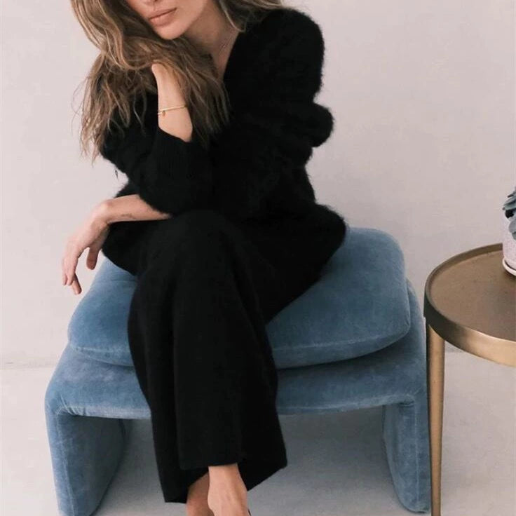 Drune | Luxuriöser Frauen Cashmere Langer Cardigan Weiße Efeu Kollektion