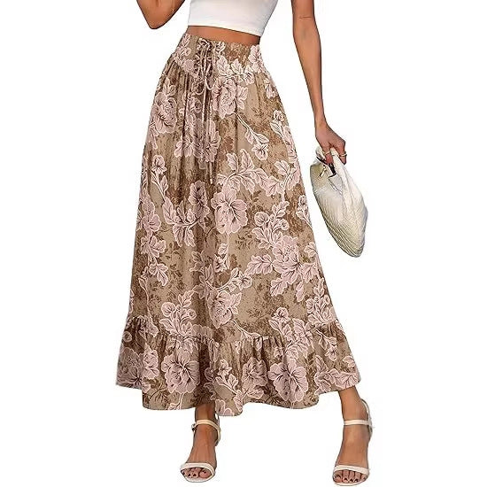 Damen Jumpsuit mit floralem Druck und elastischer Taillierung Drune