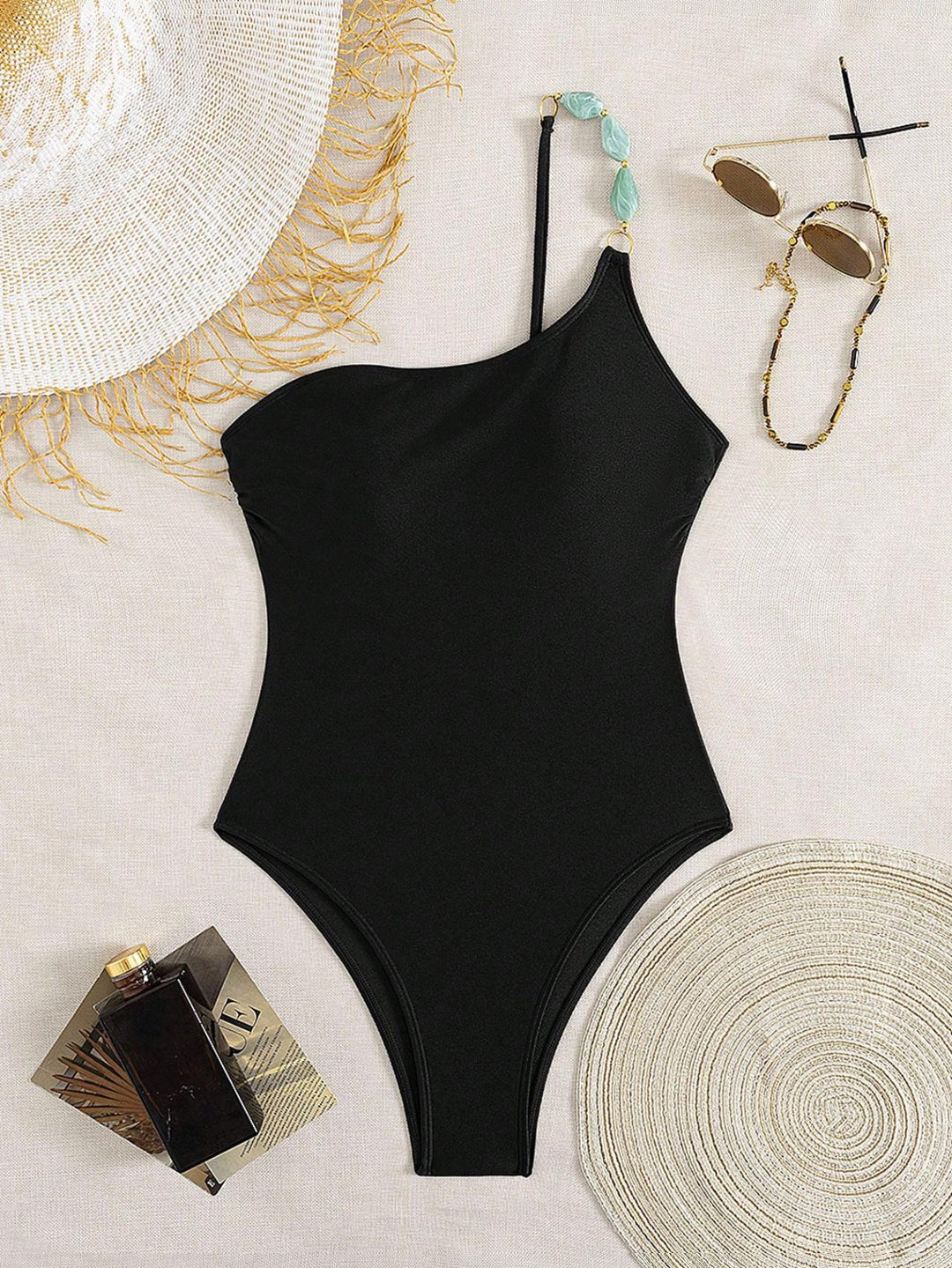 Damen Eleganter Schwimmanzug mit schmalen Trägern und figurschmeichelndem Schnitt Drune