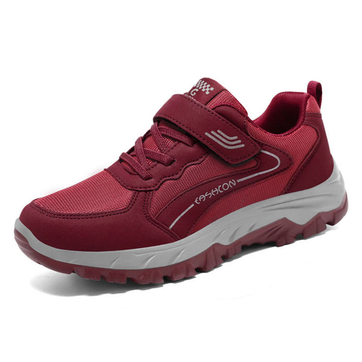 Damen nan robuster Trailwalking-Sneaker mit Klettverschluss, gepolstertem Fersenhalt und stoßdämpfender Profilsohle Drune