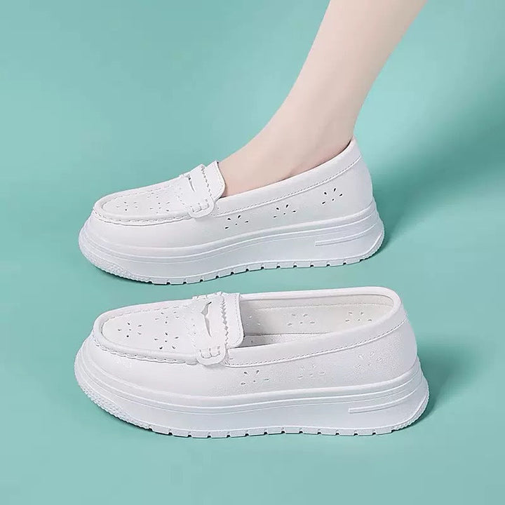 Damen Komfortable Slip-On Sneakers mit atmungsaktiver Oberflächenstruktur Drune