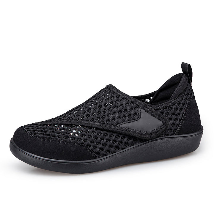 Unisex nan atmungsaktiver Netz-Slipper mit verstellbarem Klettverschluss und viskoelastischem Fußbett Drune