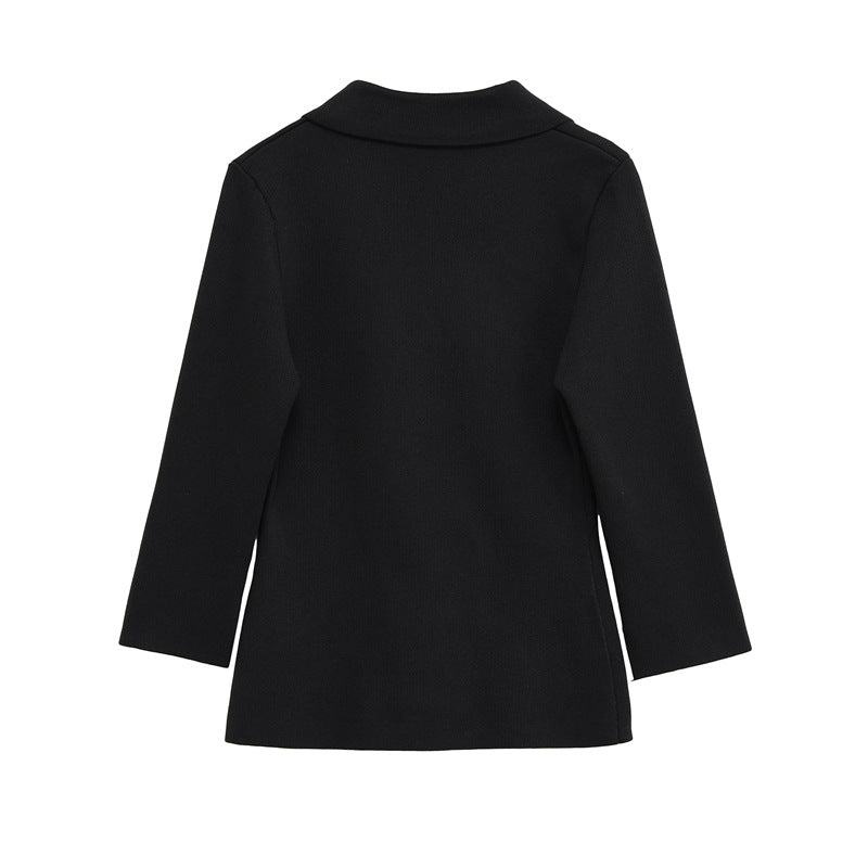 Damen elegante Blazerjacke im modernen Design mit doppelter Knopfleiste Drune