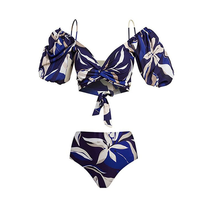 Damen Bikiniset mit elegantem Oberteil und fließendem Maxiröckchen Drune