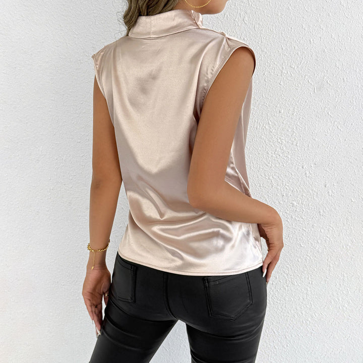 Damen Satin-Wickeloberteil mit elegantem Schnitt und modernen Details Drune