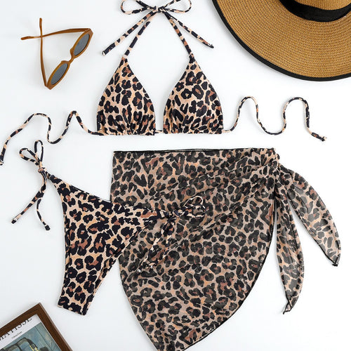 Damen Triangel-Bikini-Set mit elegantem Wickelrock Drune