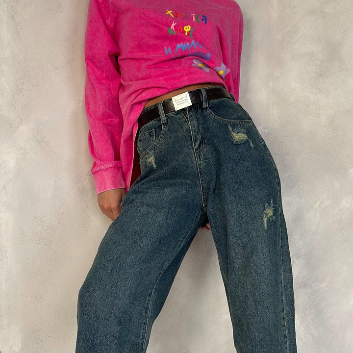 Damen lässiges Sweatshirt mit kreativem Grafikdesign und bequemen Schnitt Drune