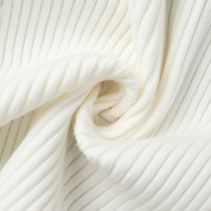 Damen sportlicher Strickpullover mit hohem Kragen Drune