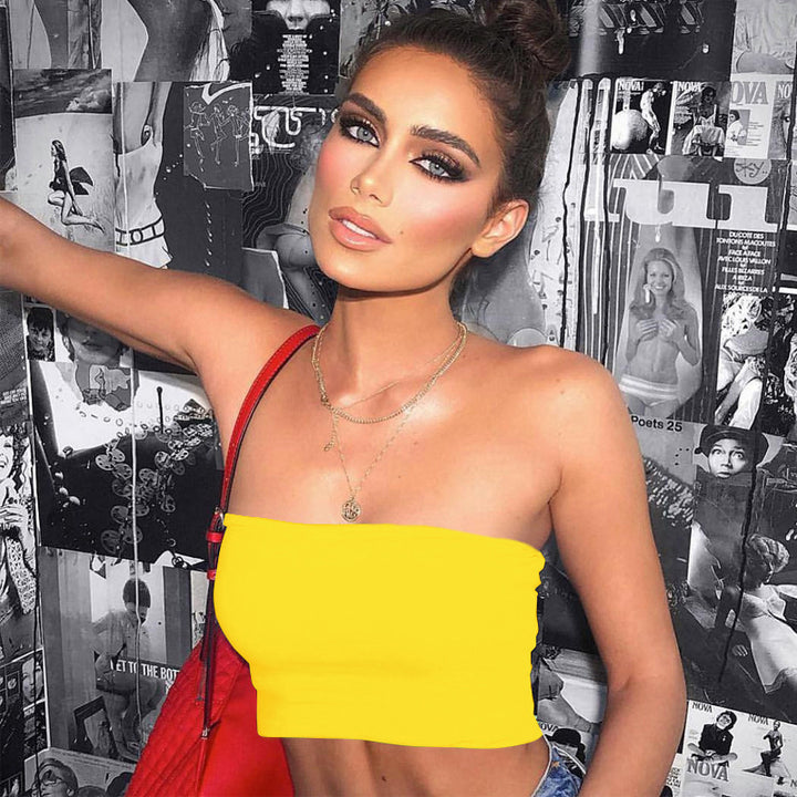 Damen Bandeau-Top aus elastischem Material mit figurformendem Schnitt Drune