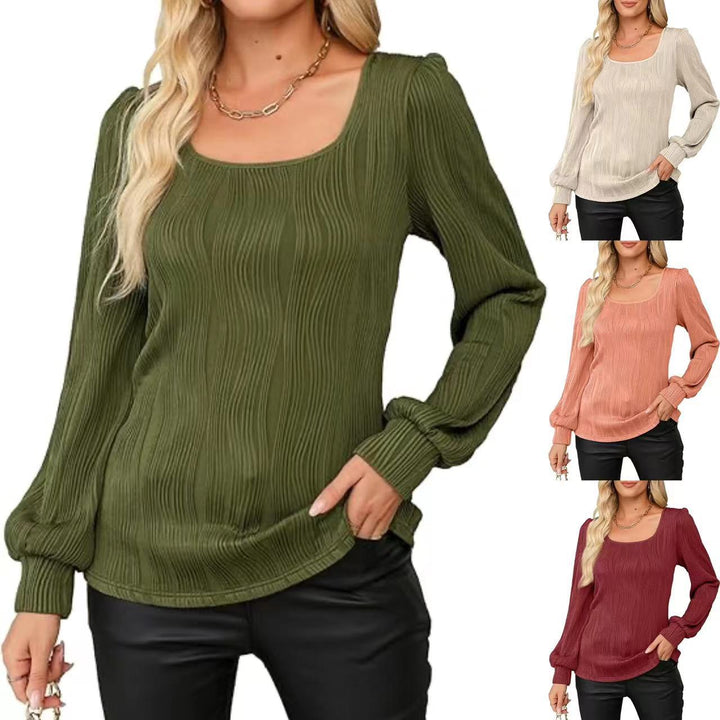 Damen trendiges, gestreiftes Blusenoberteil Drune