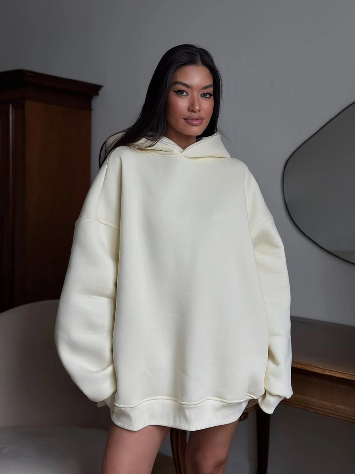 Damen Oversized Kapuzenpullover mit lässigen Taschen und trendigem Design Drune