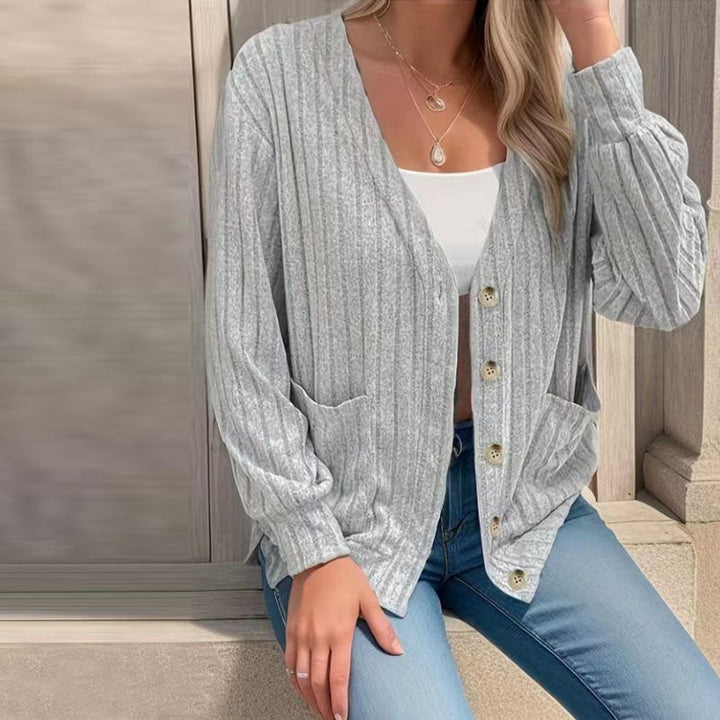 Drune | Strickjacke Polyester Komfortabel, Leicht, Taschen