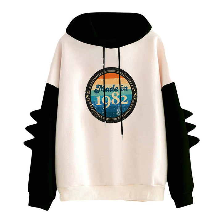 Damen Kapuzenpullover mit einzigartigem Retro-Design Drune
