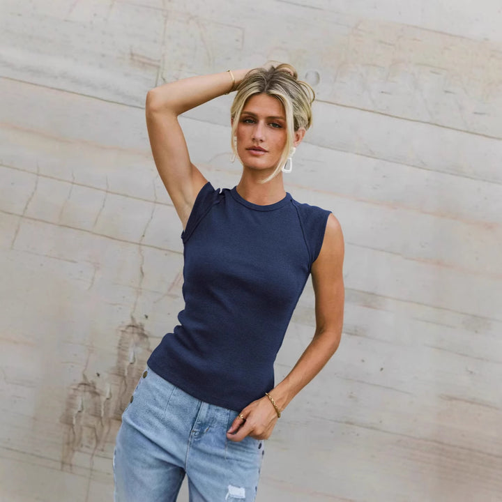 Damen figurbetontes Rib-Tanktop Drune