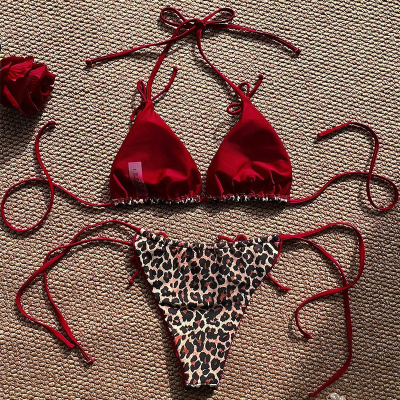 Damen Triangel-Bikini mit verspieltem Safari-Design Drune