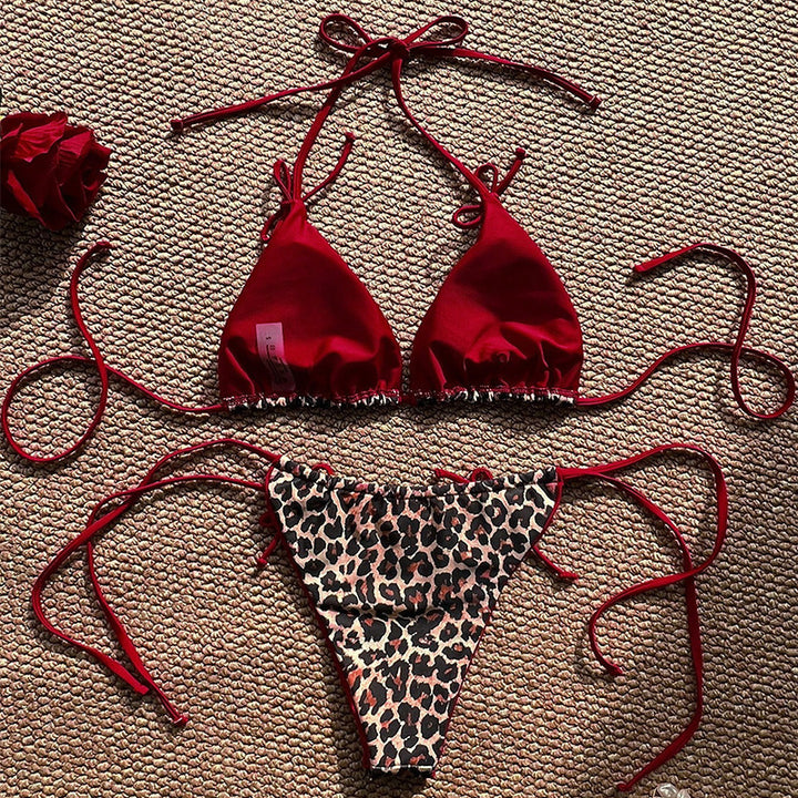Damen Triangel-Bikini mit verspieltem Safari-Design Drune