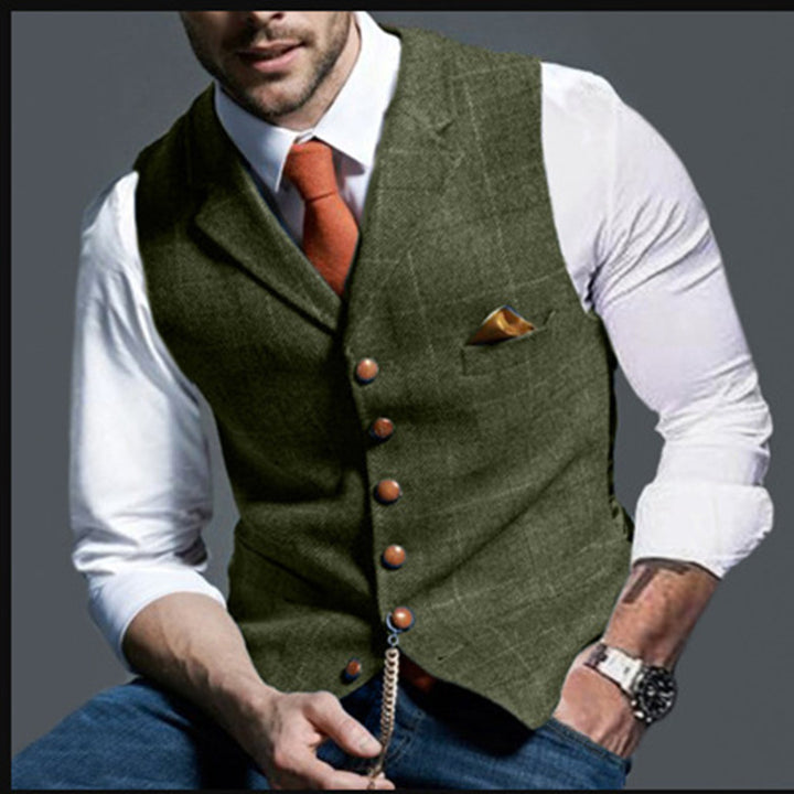 Herren stilvolle elegante Weste mit feinem Stoff Drune
