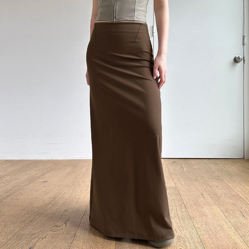 Damen Maxi-Rock mit elegantem Schlitz und weich fließendem Stoff Drune