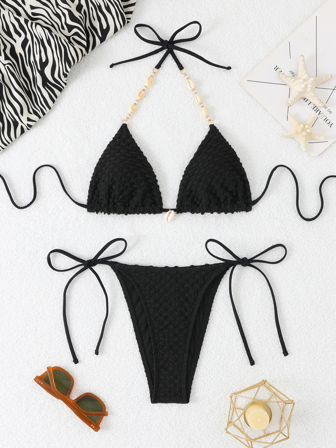 Damen Geflochtener Bikinis mit charmanten Details Drune