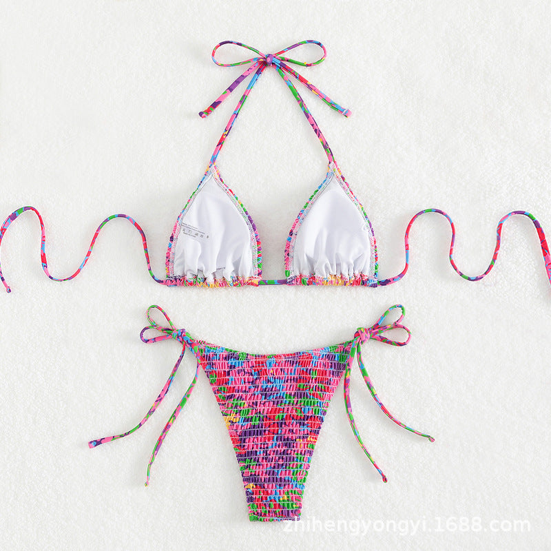 Damen Bunte Triangle-Bikini Drune