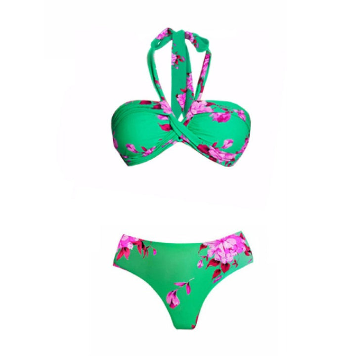 Damen Strand-Bikini-Set mit asymmetrischem Oberteil und elegantem Maxi-Rock Drune