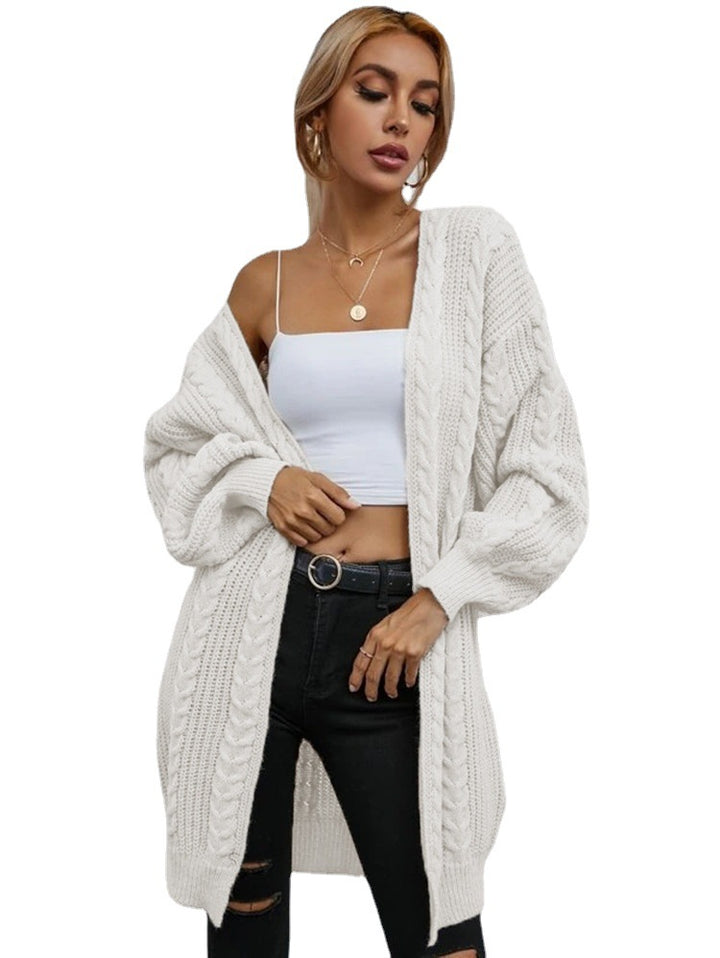 Damen Großer Strickcardigan mit tiefem V-Ausschnitt und lässigem Schnitt Drune