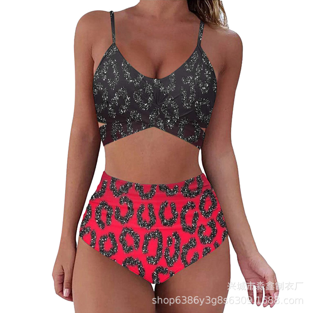Damen Crop-Top Bikini-Set mit geflochtenem Design Drune