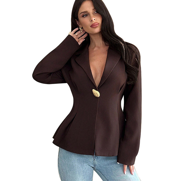 Damen eleganter Blazer mit taillierter Schnittführung Drune