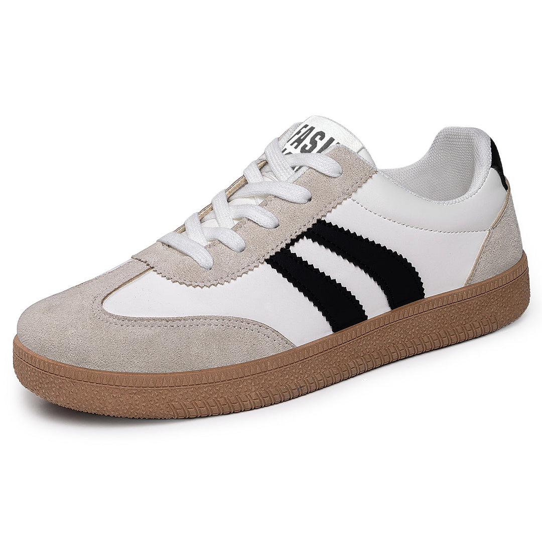 Herren nan retro Sneaker mit Velours- und Textilobermaterial, klassischer Drei-Streifen-Optik und profilierter Gumminsohle Drune