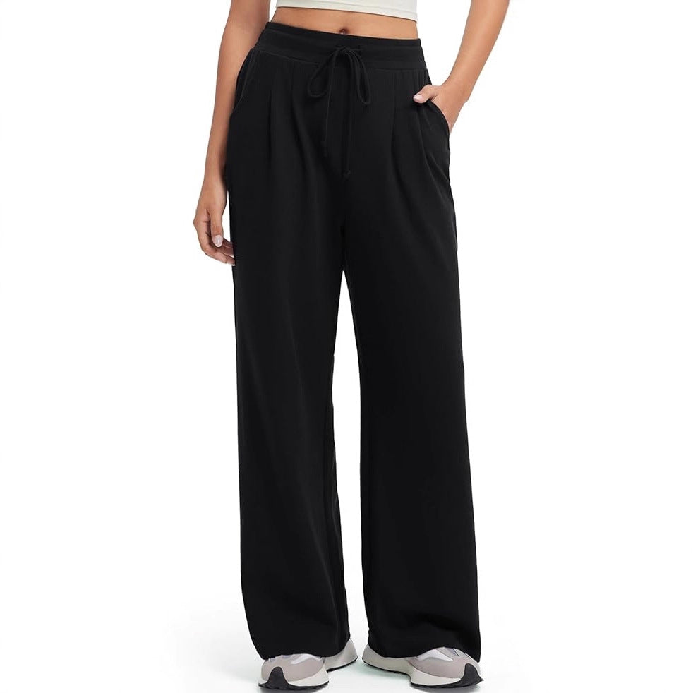 Damen weite Freizeithose mit Knopfdetails Drune