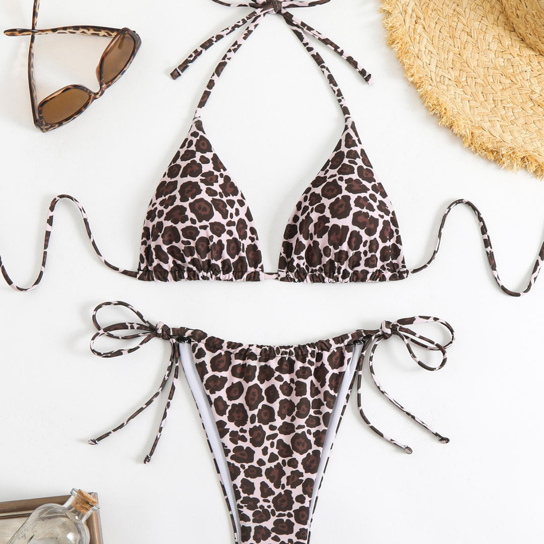 Damen Triangel-Bikini-Set mit elegantem Schnürdesign Drune